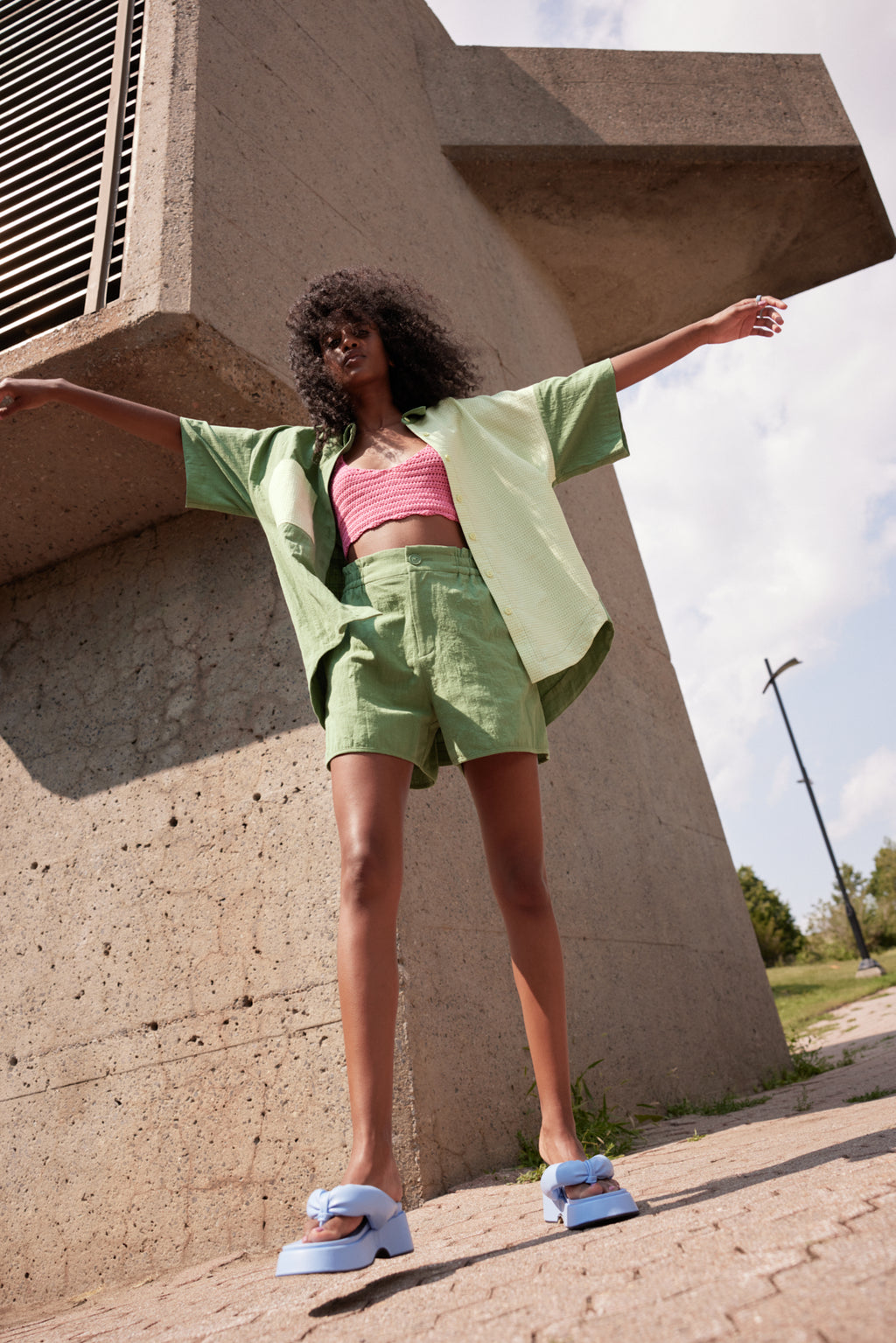 Eve Gravel Véga Shorts in Aloès