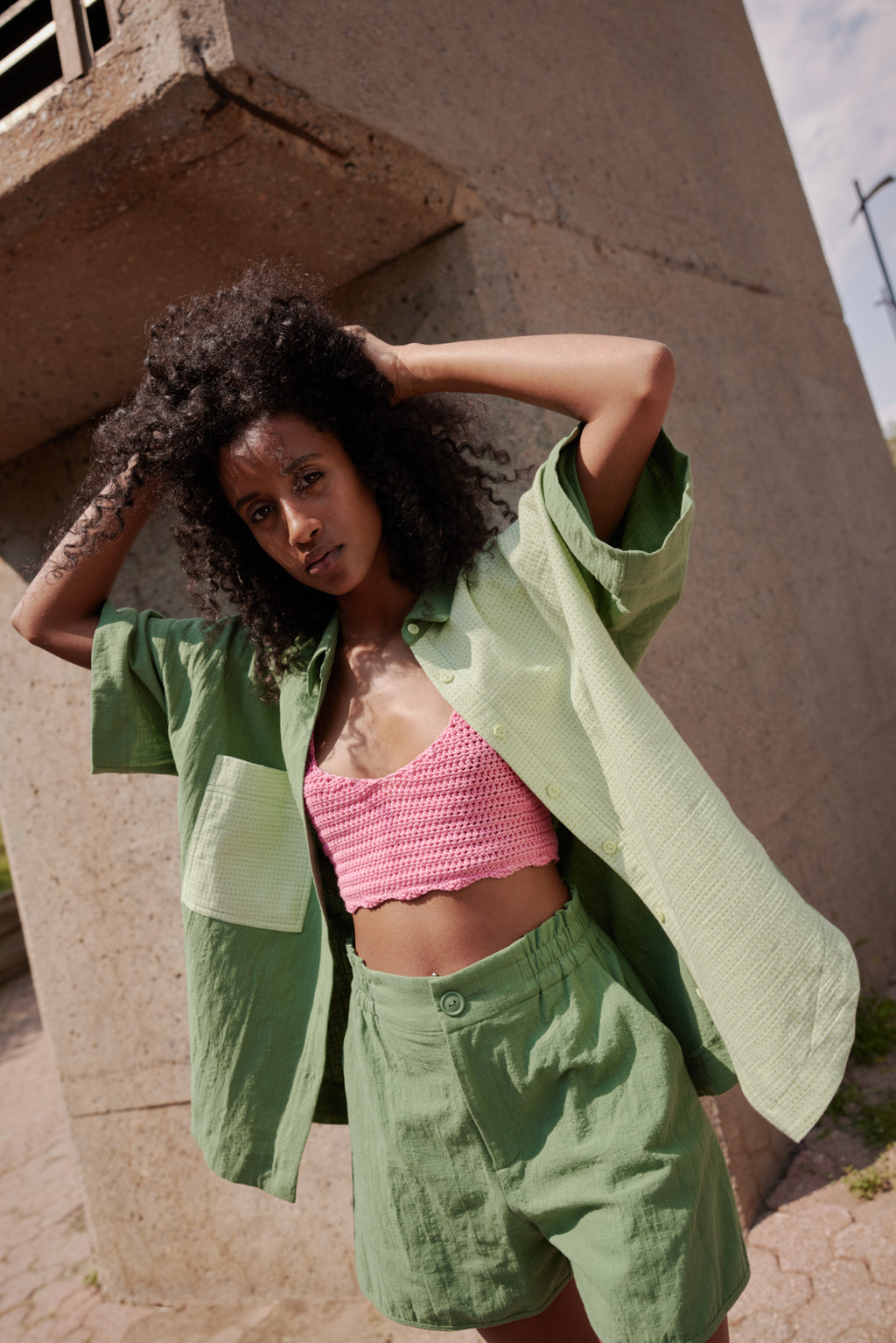 Eve Gravel Véga Shorts in Aloès
