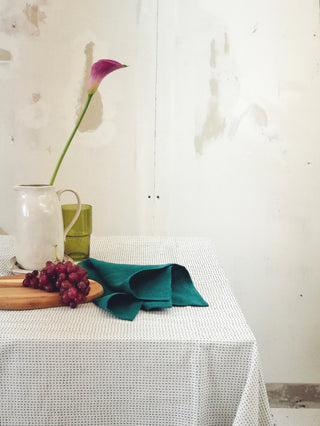 LA NAPPE FESTIVE - Pointillé - Crème et Noir