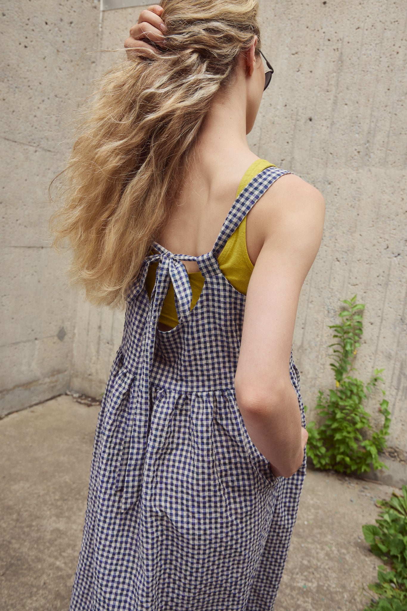 Eve Gravel Plaid Long Dress Eve Gravel Plaid Long Dress