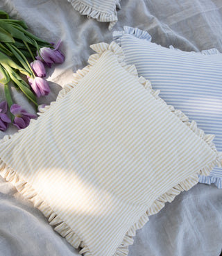 LE COUSSIN FRILL ORGANIC STRIPES